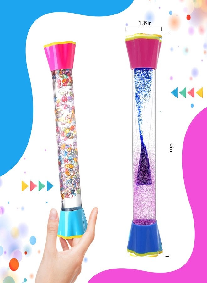 Cucue Sensory Fidget Tubes - Stocking Stuffers for Kids & Adults - Liquid Motion Bubbler Sensory Toys - Kids Stocking Stuffers - Colorful Bubble Fidget Toy for Desk & Travel ( 3 Pack ) - Image 3